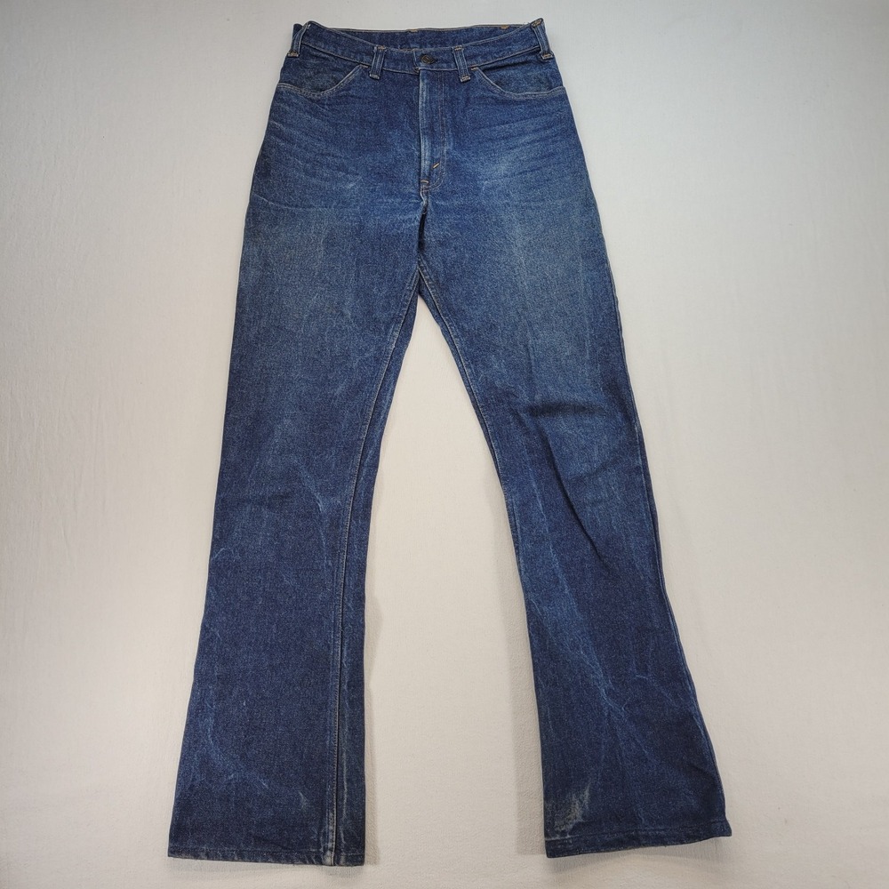 VTG 80s Levis Jeans Womens 30x34 Bootcut Mid Rise Dark Wash Orange Tab Denim